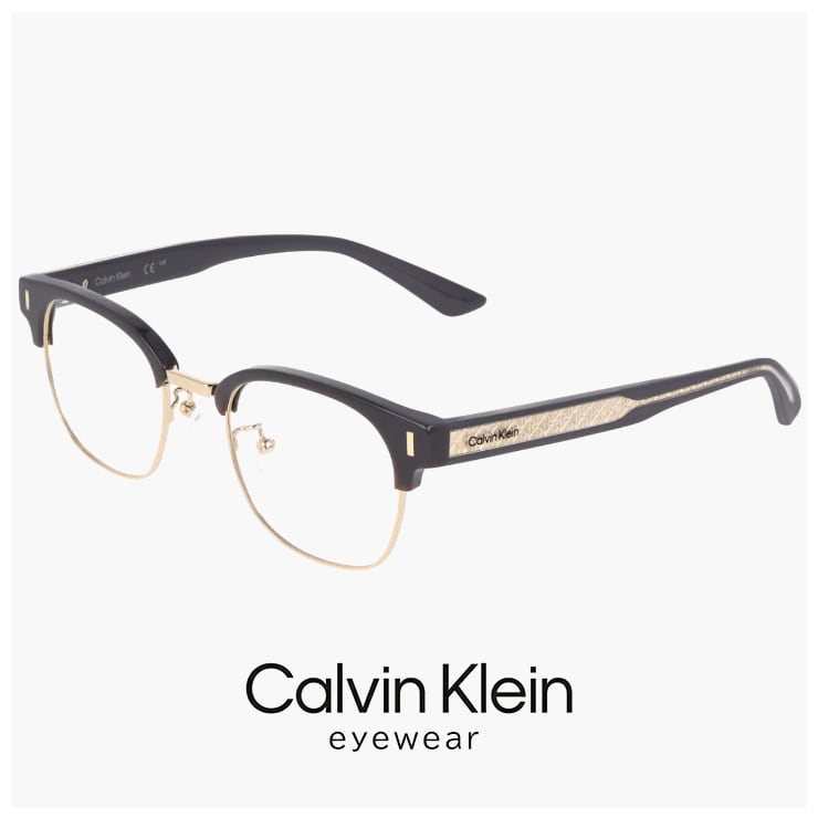 【新品】 カルバンクライン 小さめ メガネ ck22129lb-014   眼鏡 小さい サイズ めがね メンズ レディース チタン メタル フレーム ボストン型 丸メガネ 48mm Calvin Klein（カルバン・クライン） 【 度付き 対応 無料 】 小さめ