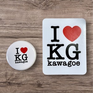 I LOVE KG 缶バッジ ( I ❤️KG ）