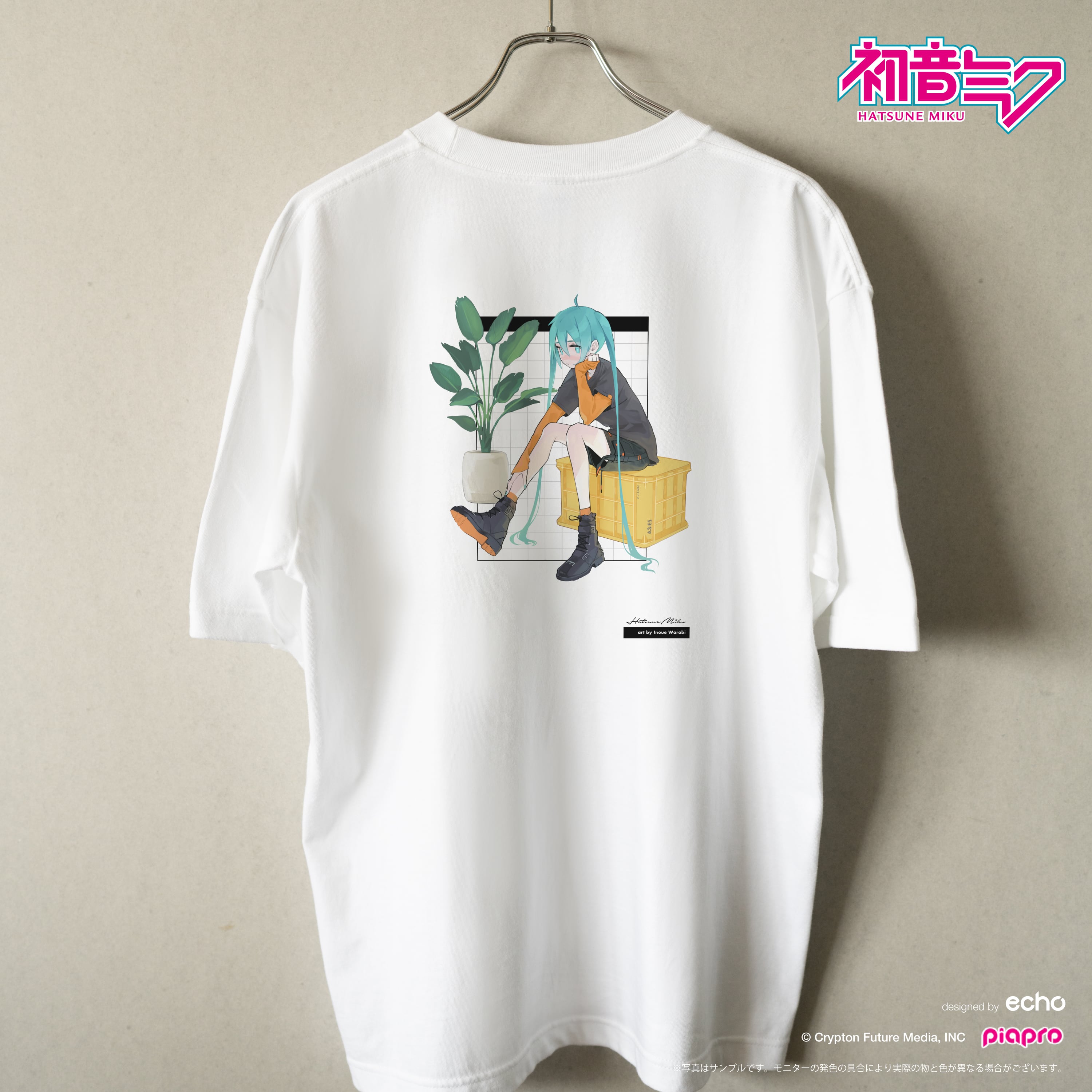 初音ミク　イラストレーターコラボ　半袖Tシャツ | echo