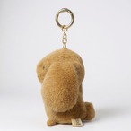 【ぬいぐるみチャーム】ウサギ　ベージュ／キーリング ウサギ マスコット 動物 お土産 ギフト