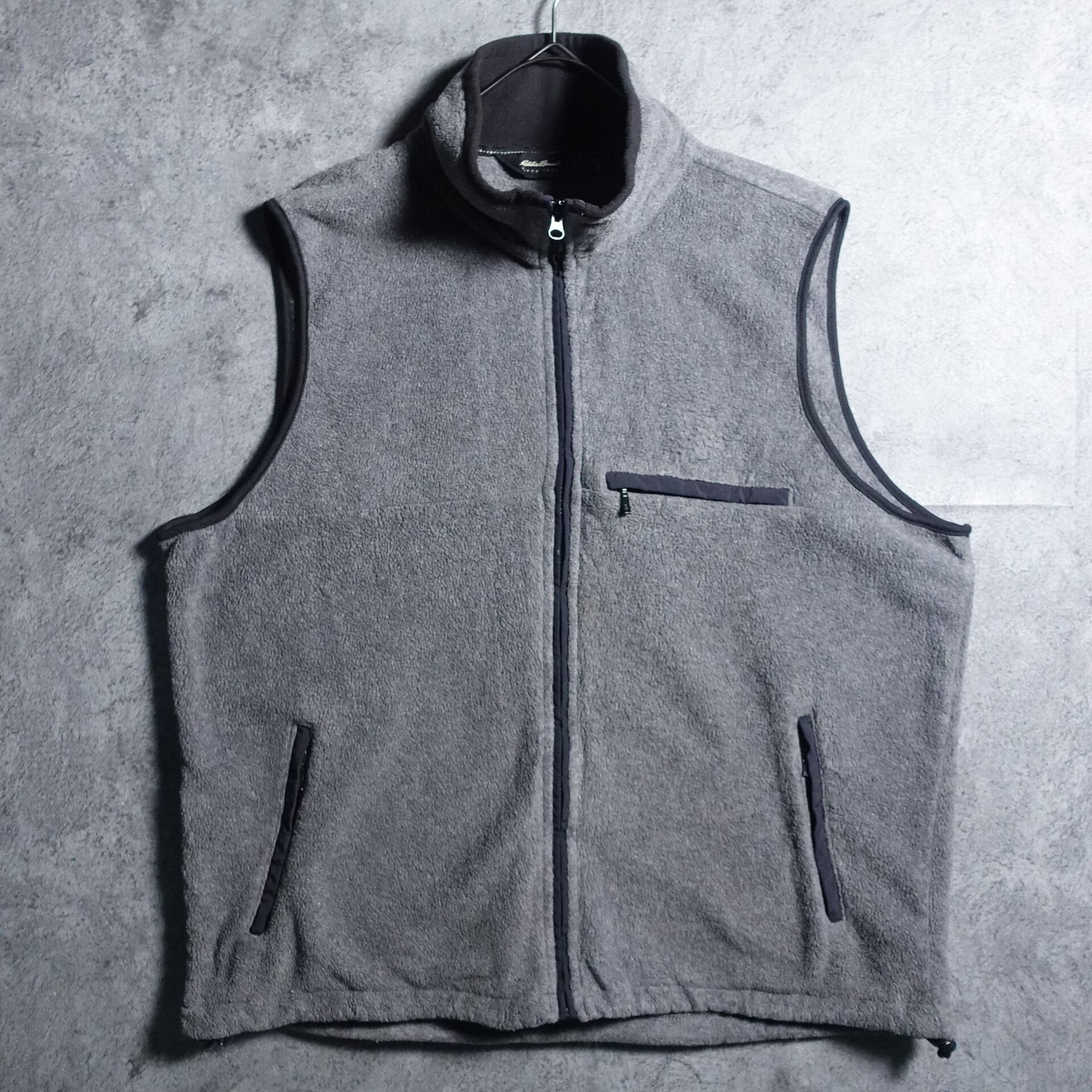 00s"EDDIE BAUER" Gray fleece vest