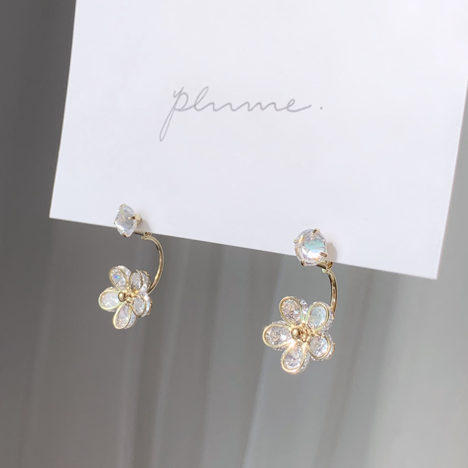 silver925 flower bijou pierce