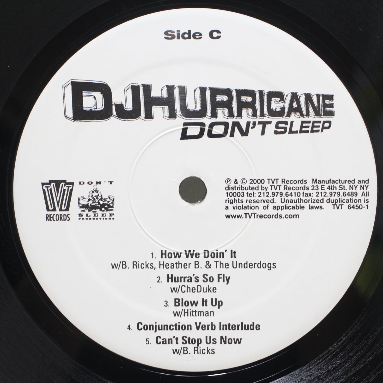Hurricane / Don't Sleep [TVT 6450-1] - 画像5