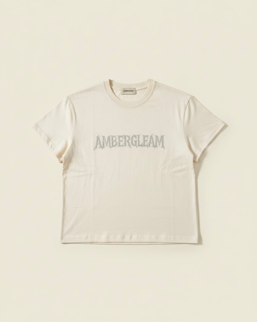 PRECIOSA®クリスタルロゴ Tシャツ|ホワイトムスク