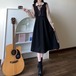 3色/ベストデザインリボンドッキングワンピ ・78933
