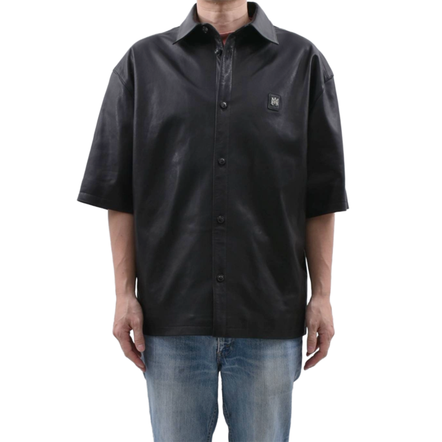 【AMIRI】LEATHER MA OVERSIZED SHIRT