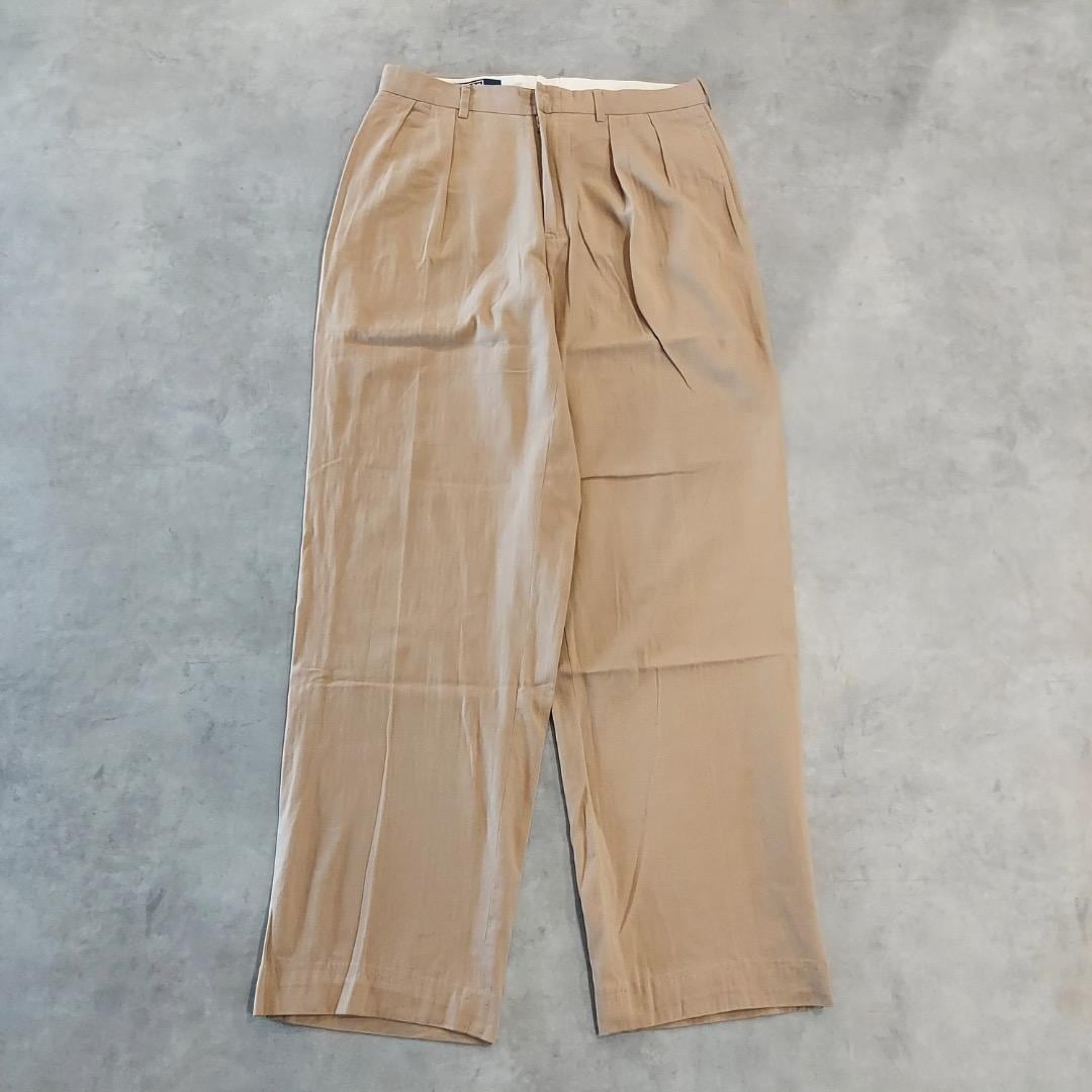 ポロバイラルフローレン W34 スラックス ポロチノ 古着 ベージュ 16729