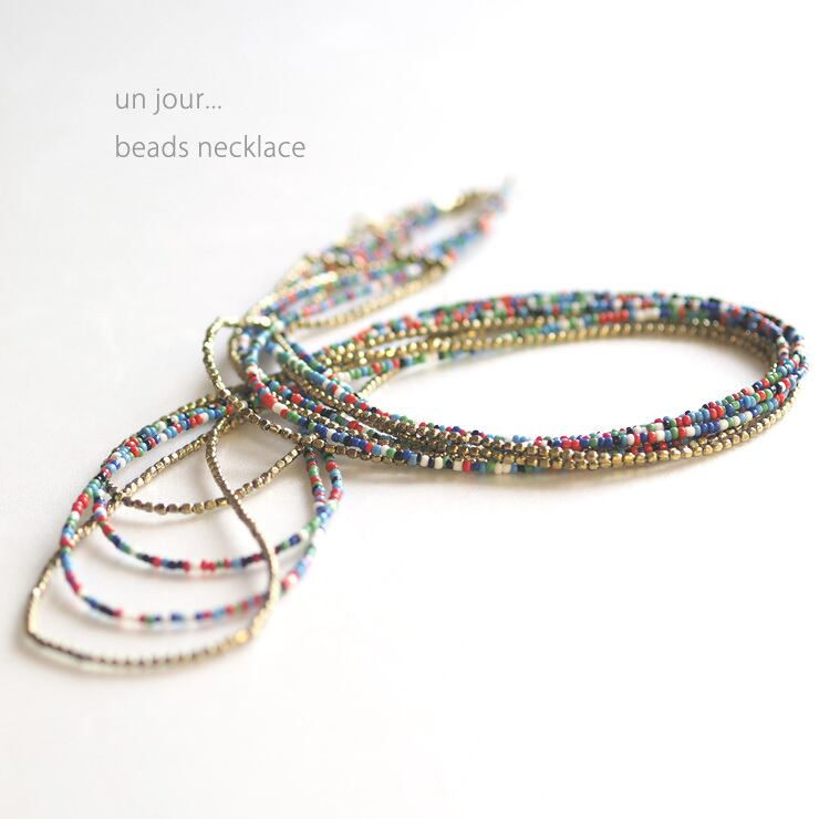 5801001303 シードビーズ×真鍮 ネックレス マルチ | MAISON BLANCHE
