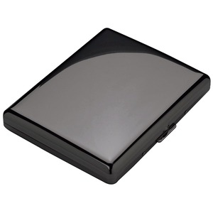 【数量限り】カジュアルメタル20(100mm) ブラックニッケルプレーン シガレットケース (1-92307-51)