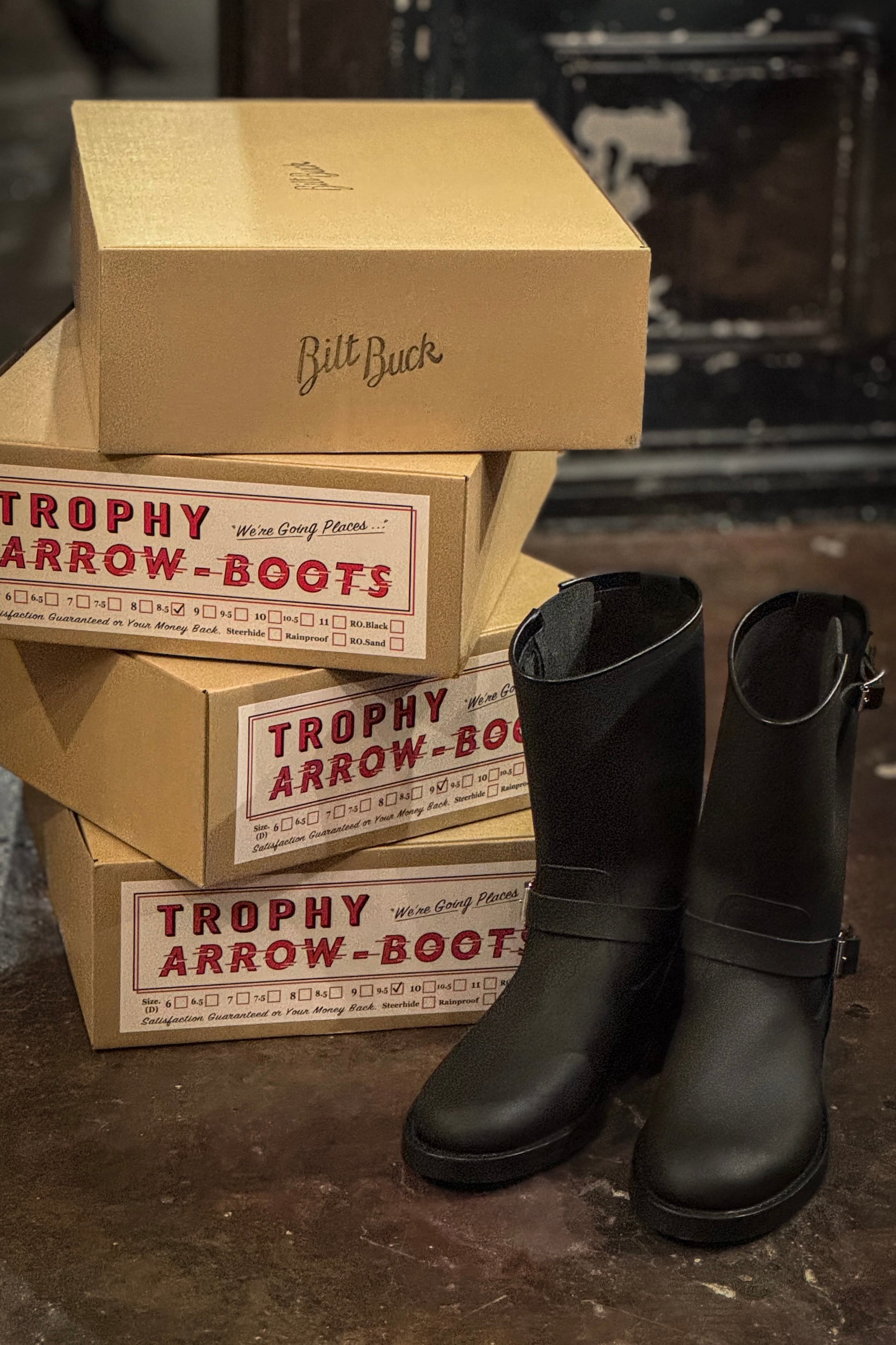 TROPHY CLOTHING × BILTBUCK Arrow Engineer Boots Rain Proof TR-BOOTS01