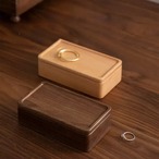 コンパクト ジュエリーボックス 木製 ネックレス ピアス イヤリング リング アクセサリーケース 小物収納