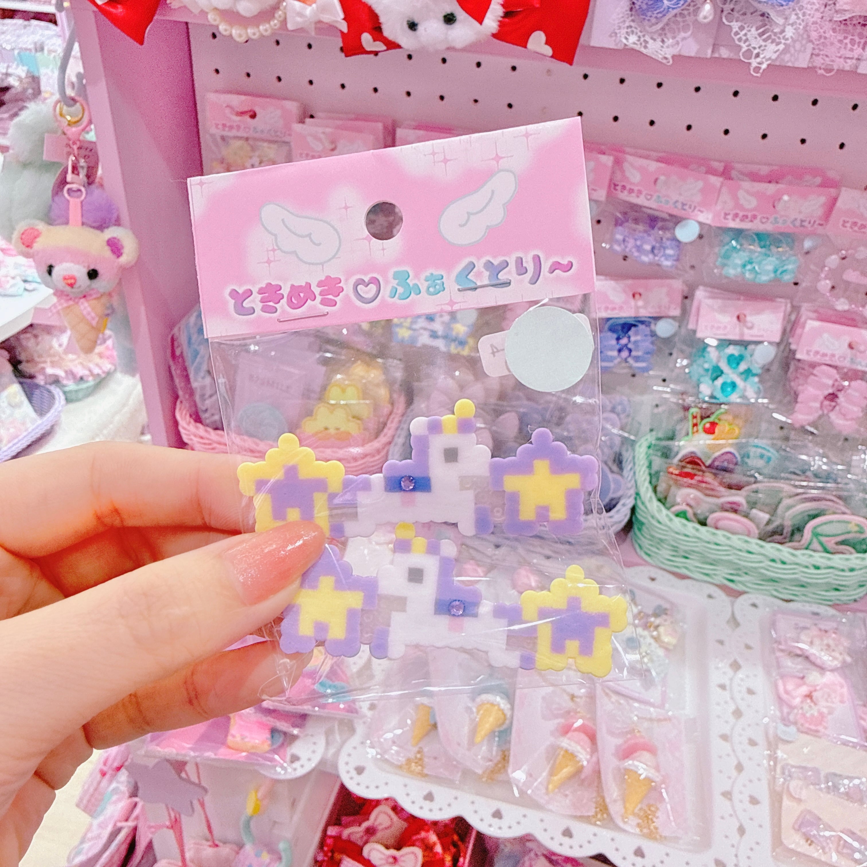 【R1】11-4スターユニコーンツインヘアクリップ