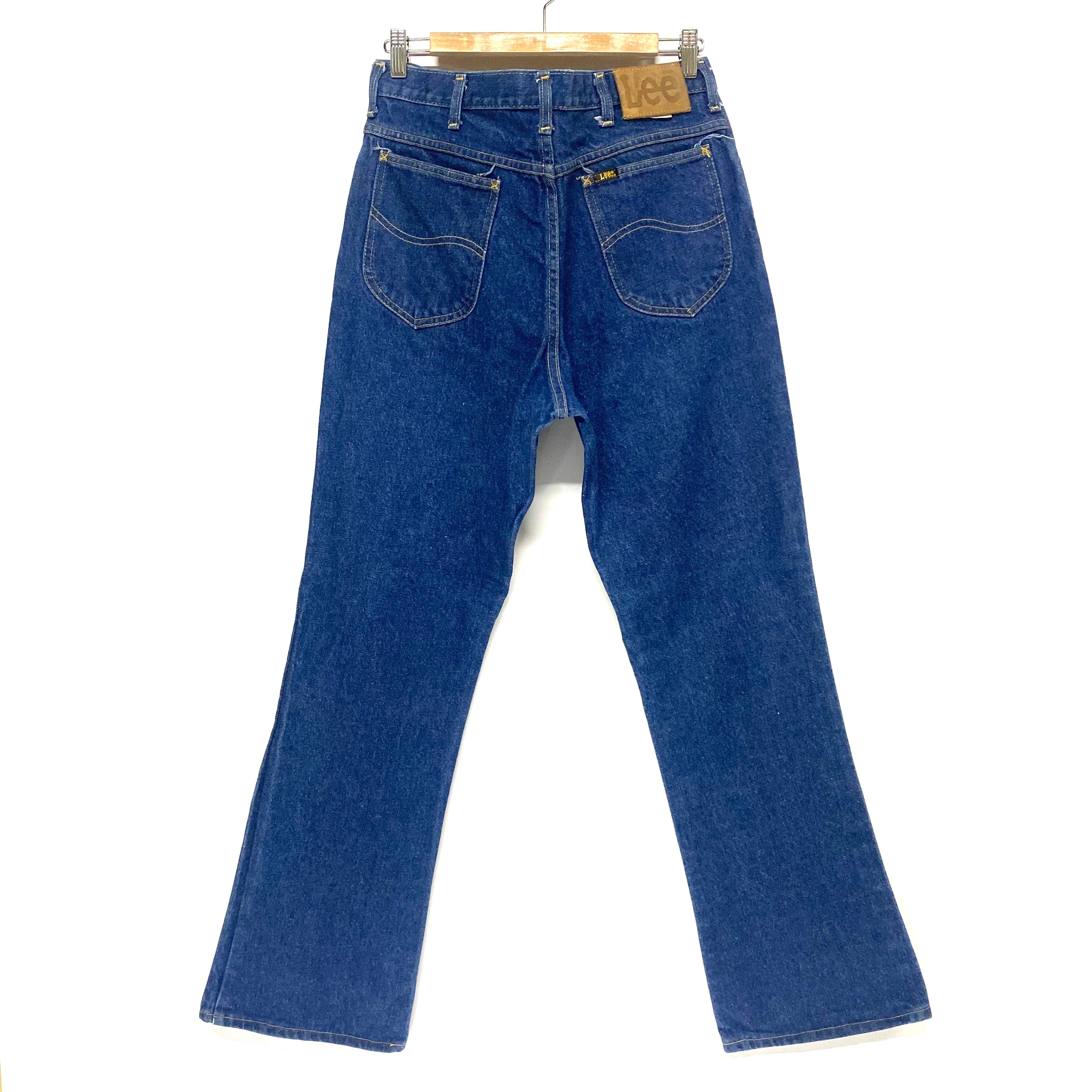 80年代 Lee RIDERS リー 202-0347 フレア デニムパンツ ブーツカット メンズW30 古着 80s ユニオンチケット 濃紺 【デニム パンツ】/ブルー【SA2501-30】【WS2501-30】 | cave 古着屋【公式】古着通販サイト LEE (リー) ブーツカットデニム・フレアデニム ダークブルー