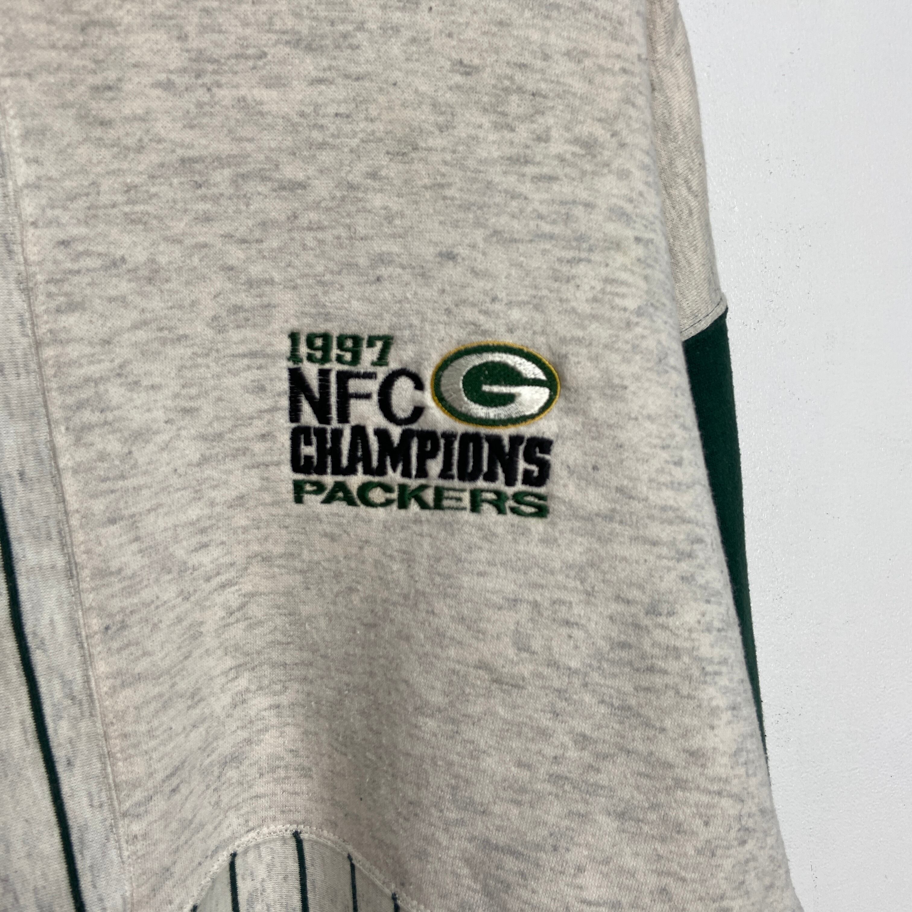 90s パッカーズ NFL クレイジーパターンスウェット 優勝記念 ロゴ L