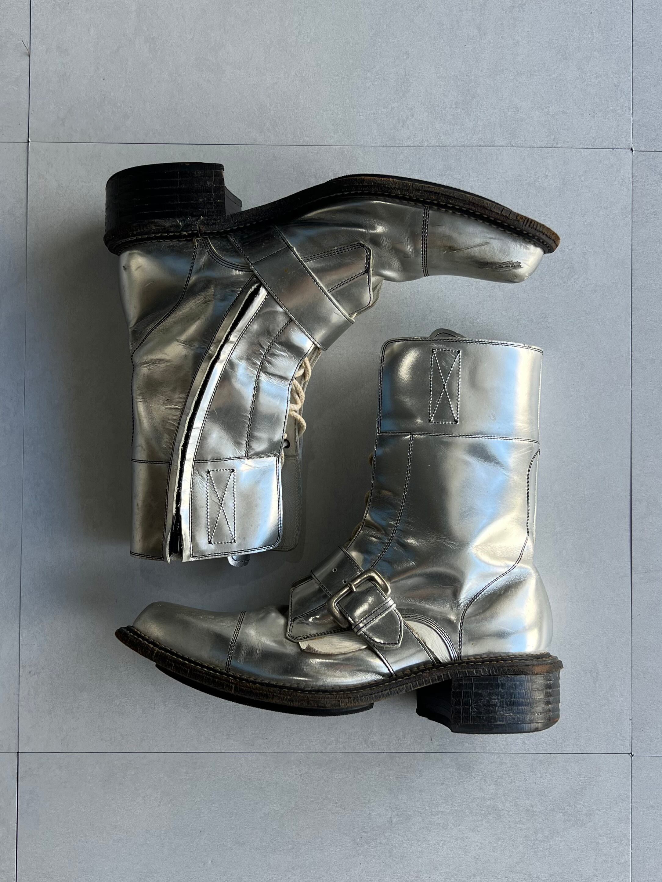 "HIROMU TAKAHARA" Silver Long Boots