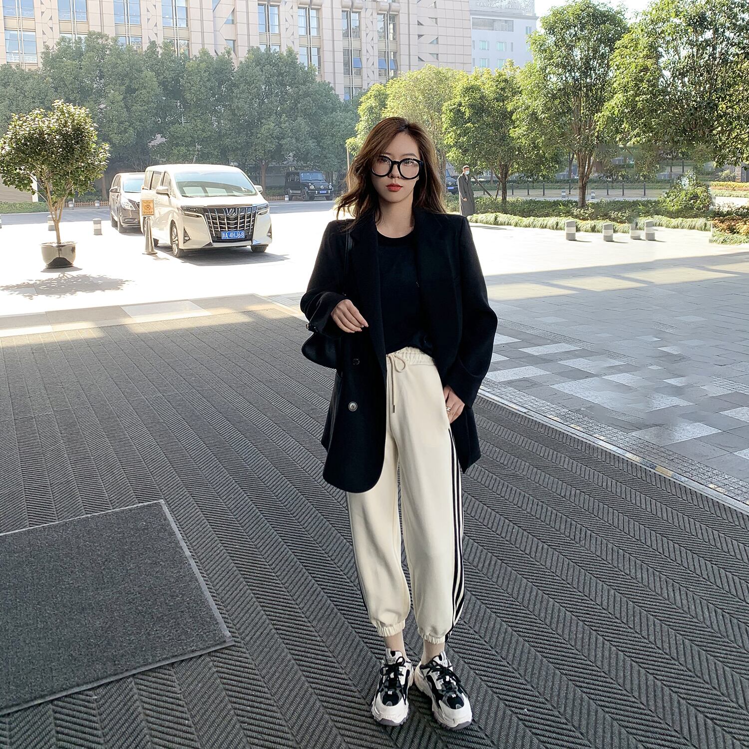 ブラックレッドジャケット スプリングスタンダード レトロ 春物 6Du_Shop_Women55357405801