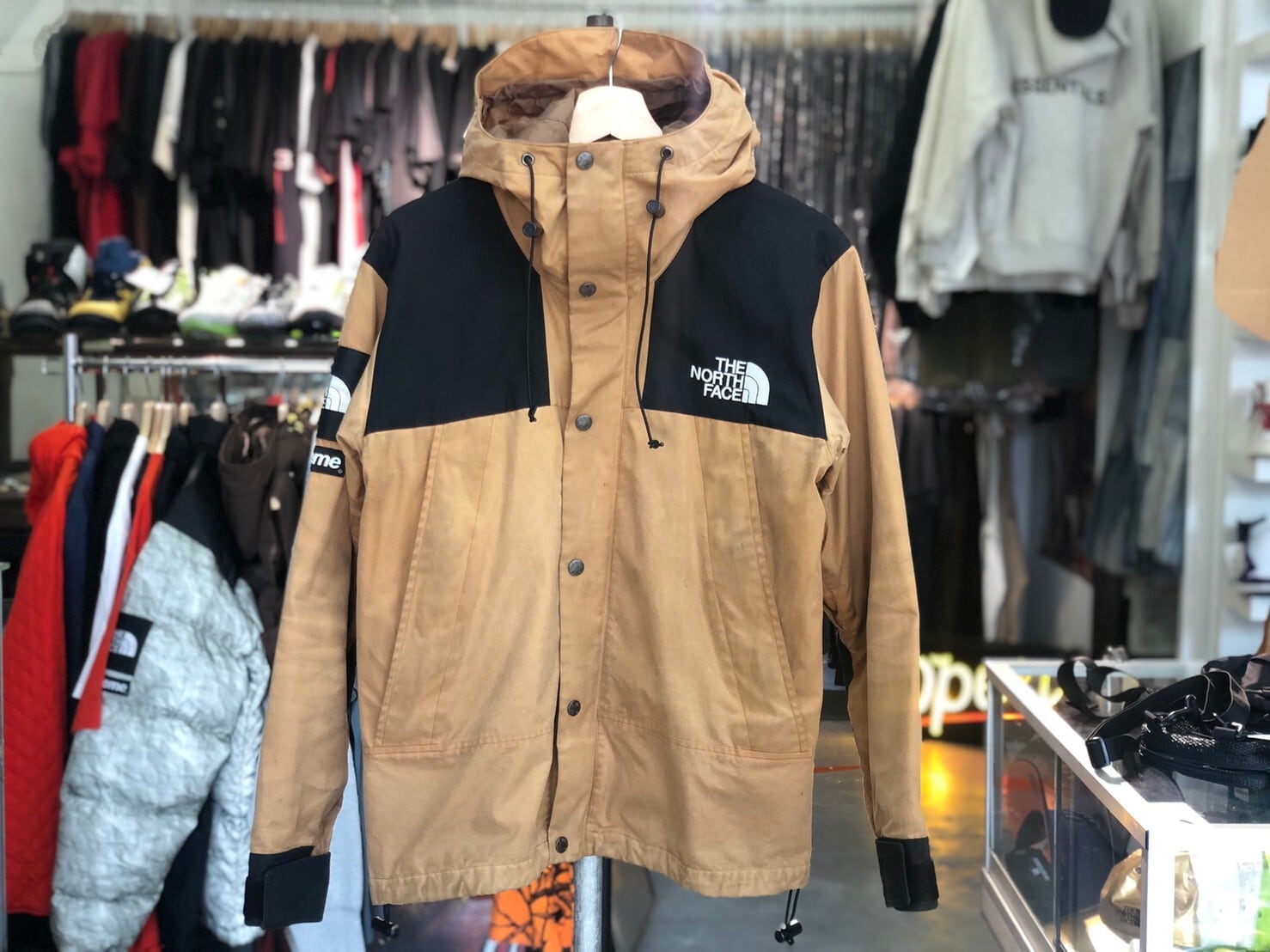 Supreme 10AW × THE NORTH FACE WAXED COTTON PARKA DUCK BROWN SMALL