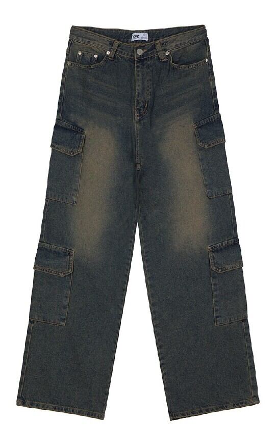 ☆AESPA カリナ 着用！！【ROCKCAKE】Double Cargo Jeans