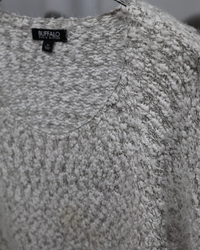 loose neck shaggy knit