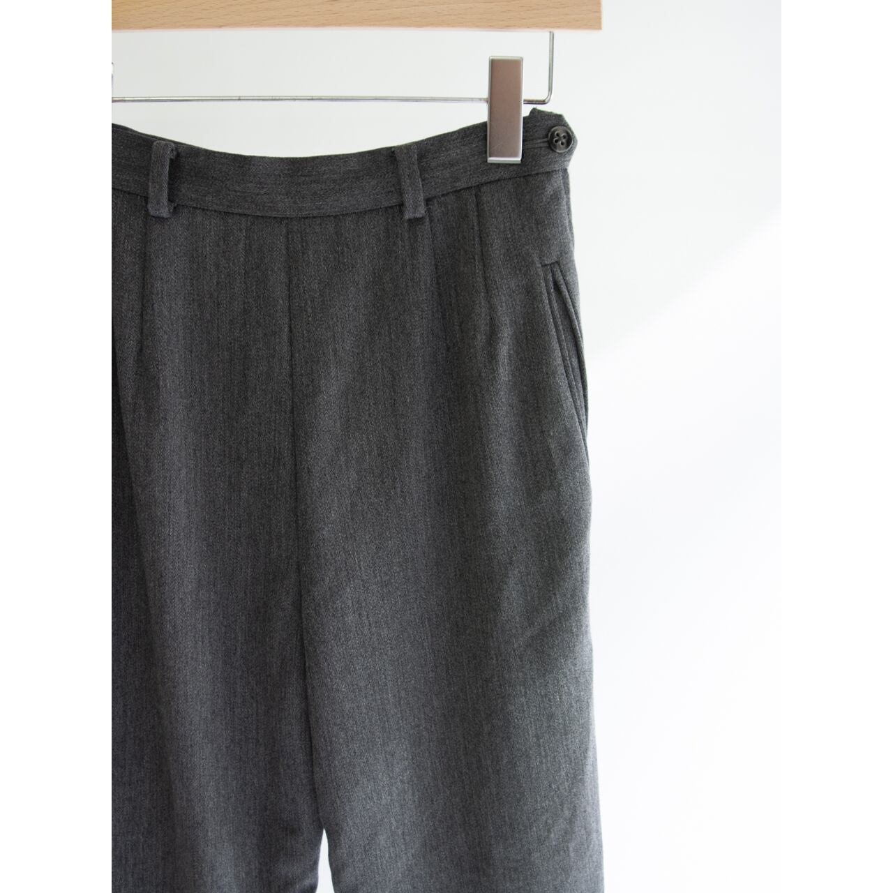 【Unknown Brand】Made in France 100% Wool 2tuck Pants（フランス製 ツータックウールパンツ）