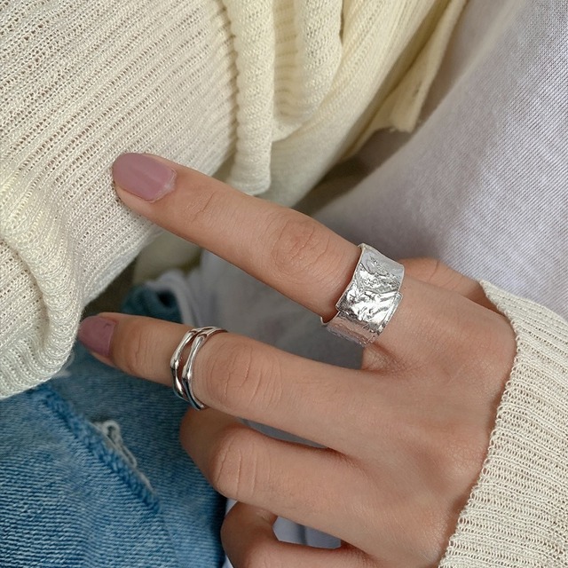 S925 2WAY nuance pinky ring (R55)