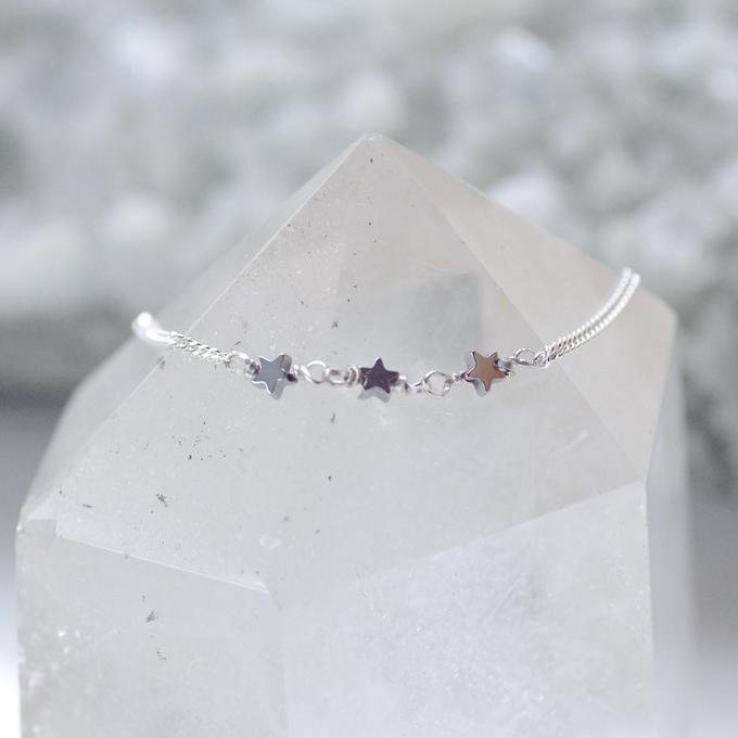【SALE】✦星に願いを✦⋆.·SV925.·夜空に浮かぶ三つ星オリオンブレスレット ⋆.·✦