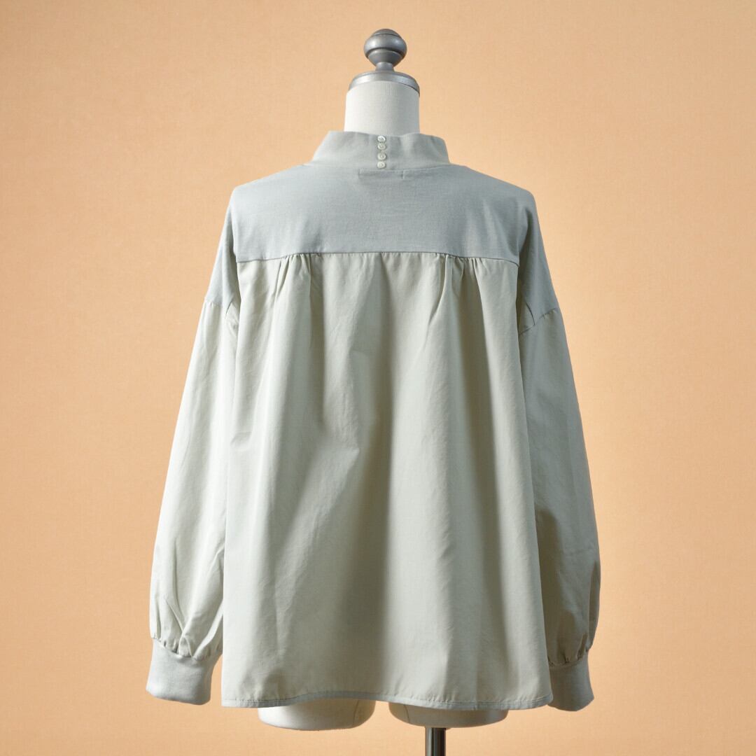 Fabrique en planete terre ファブリケアンプラネテール コンビネーションモックネック・アイスグリーン【送料無料】