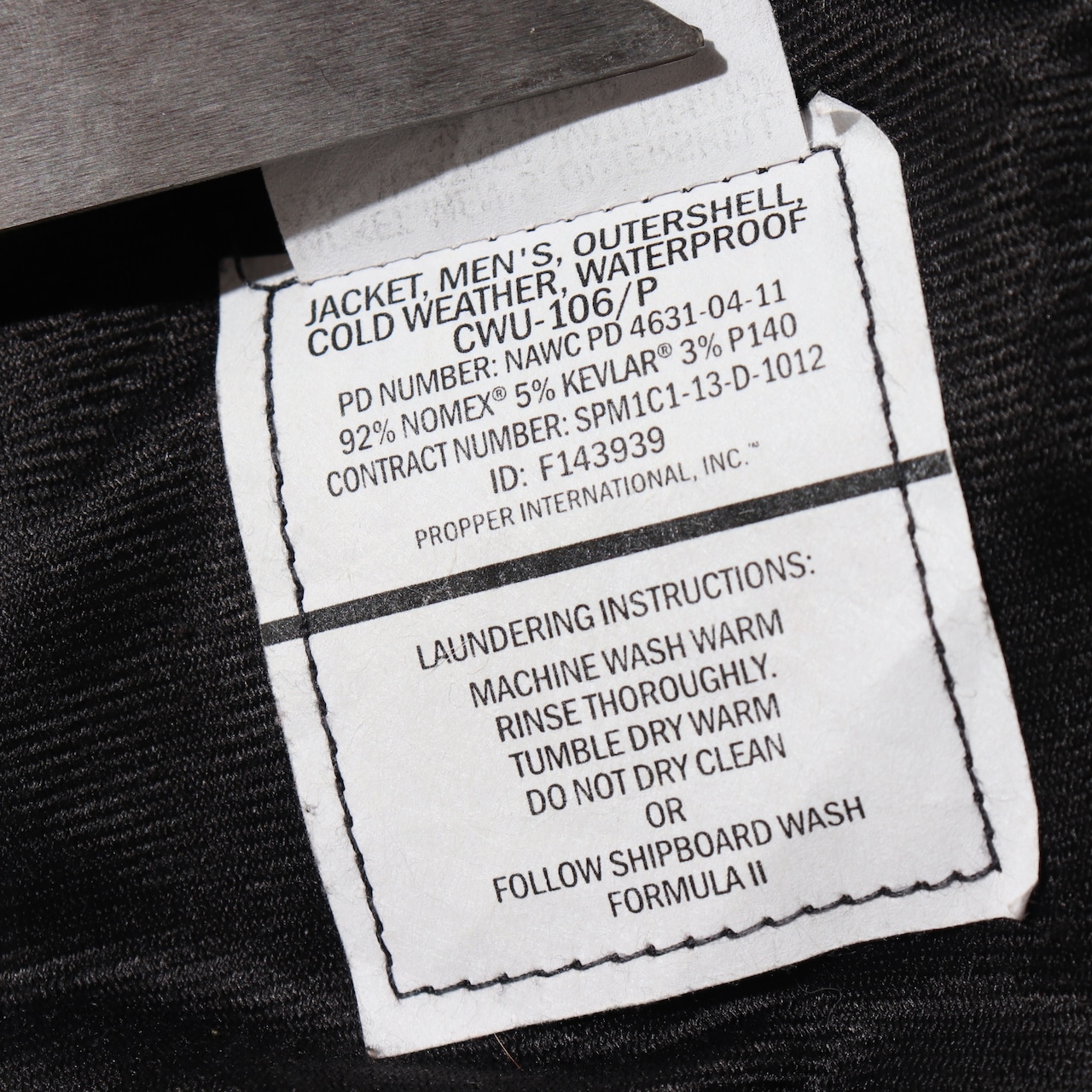 美品 CWU-106/P M-R 13年納品 米軍実物 フライトジャケット 防水 GORE-TEX ゴアテックス medium regular ミディアム レギュラー