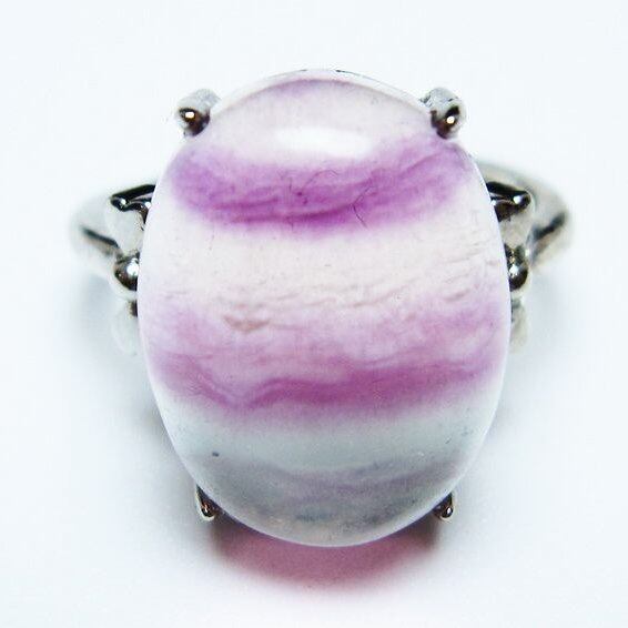 フローライト リング 蛍石 指輪 フリーサイズ 15号 一点物 メール便可 [M便 1/20] 115-7031