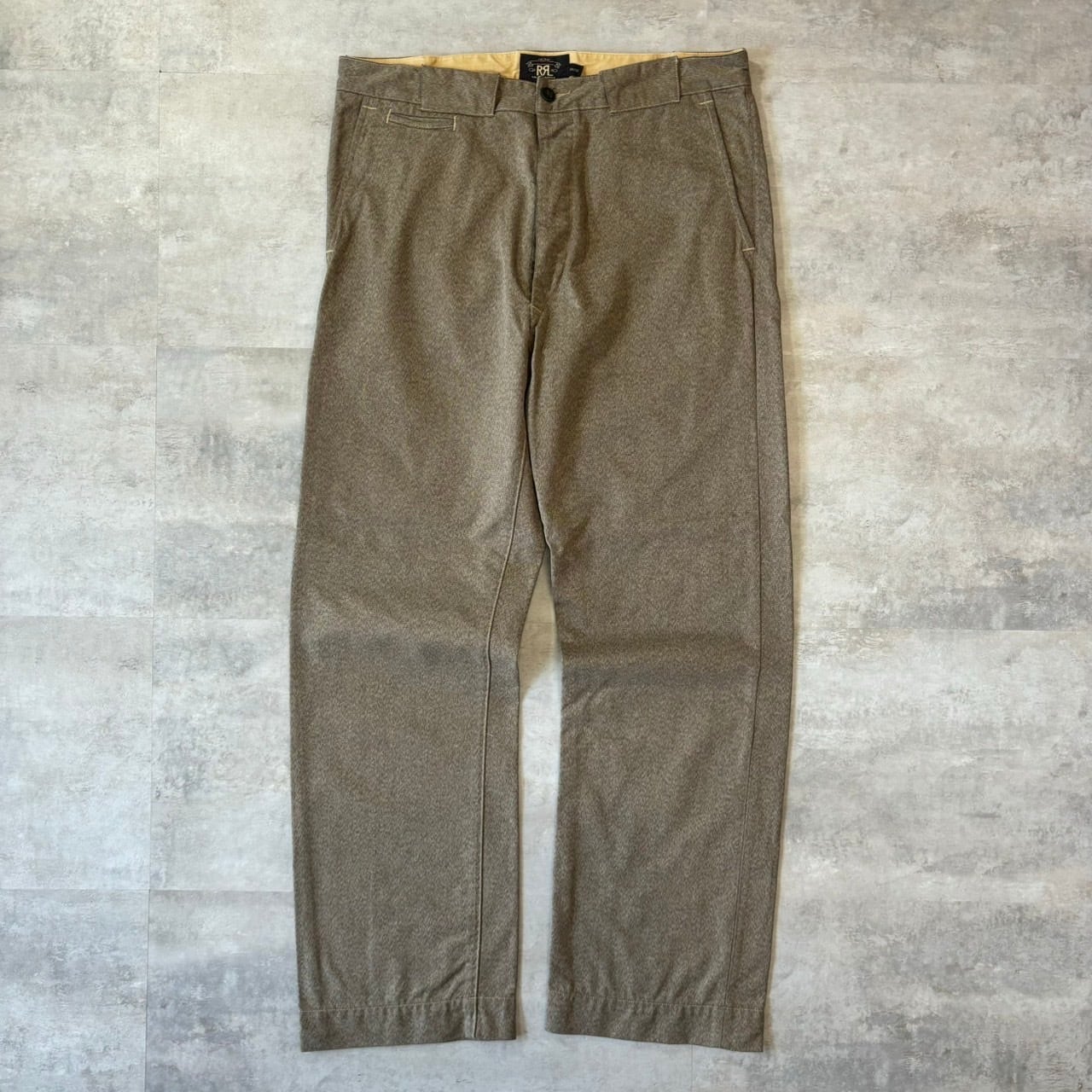 《実寸w35l30》RRL ダブルアールエル Ralph Lauren コットンチノ ボタンフライ No.1337