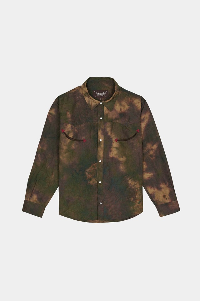 [ANDERSSON BELL] ANDERSSON BELL X BRAIN DEAD TIE-DYED SHIRT atb1434m(BROWN) 正規品 韓国ブランド 韓国通販 韓国代行 韓国ファッション ANDERSSONBELL アンダーソンベル 日本 店舗