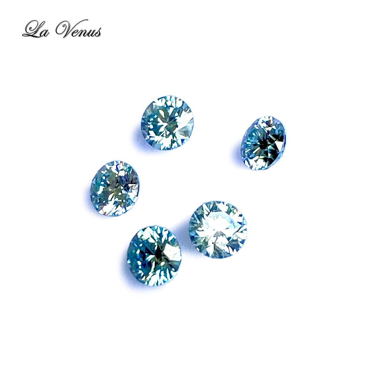 14金 ホワイトゴールド モアサナイト ダイヤモンド ピアス