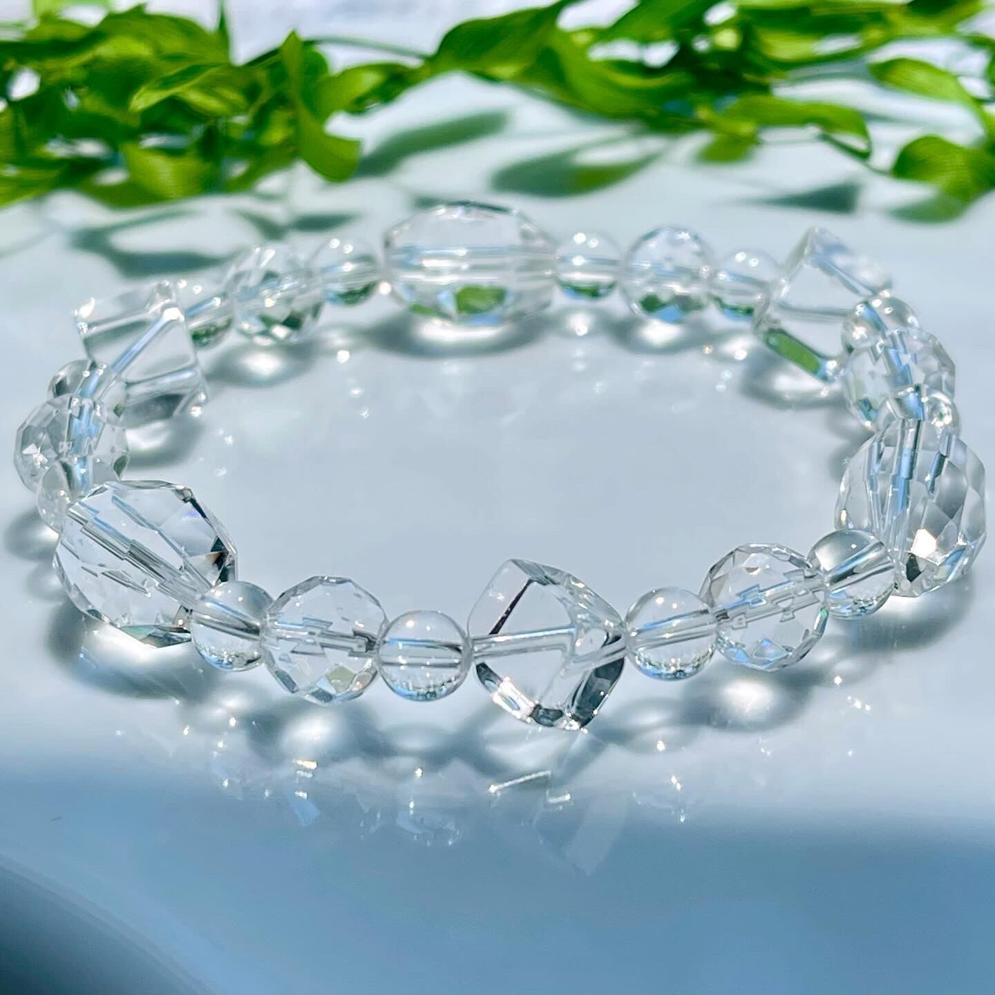 銀線龍眼天珠&クリソコラブレス〜モリオンと共に 銀線龍眼天珠&クリソコラブレス〜モリオンと共に （ブラジル産