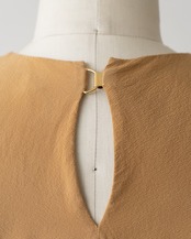〈CÉLINE〉Short-Sleeve Dress