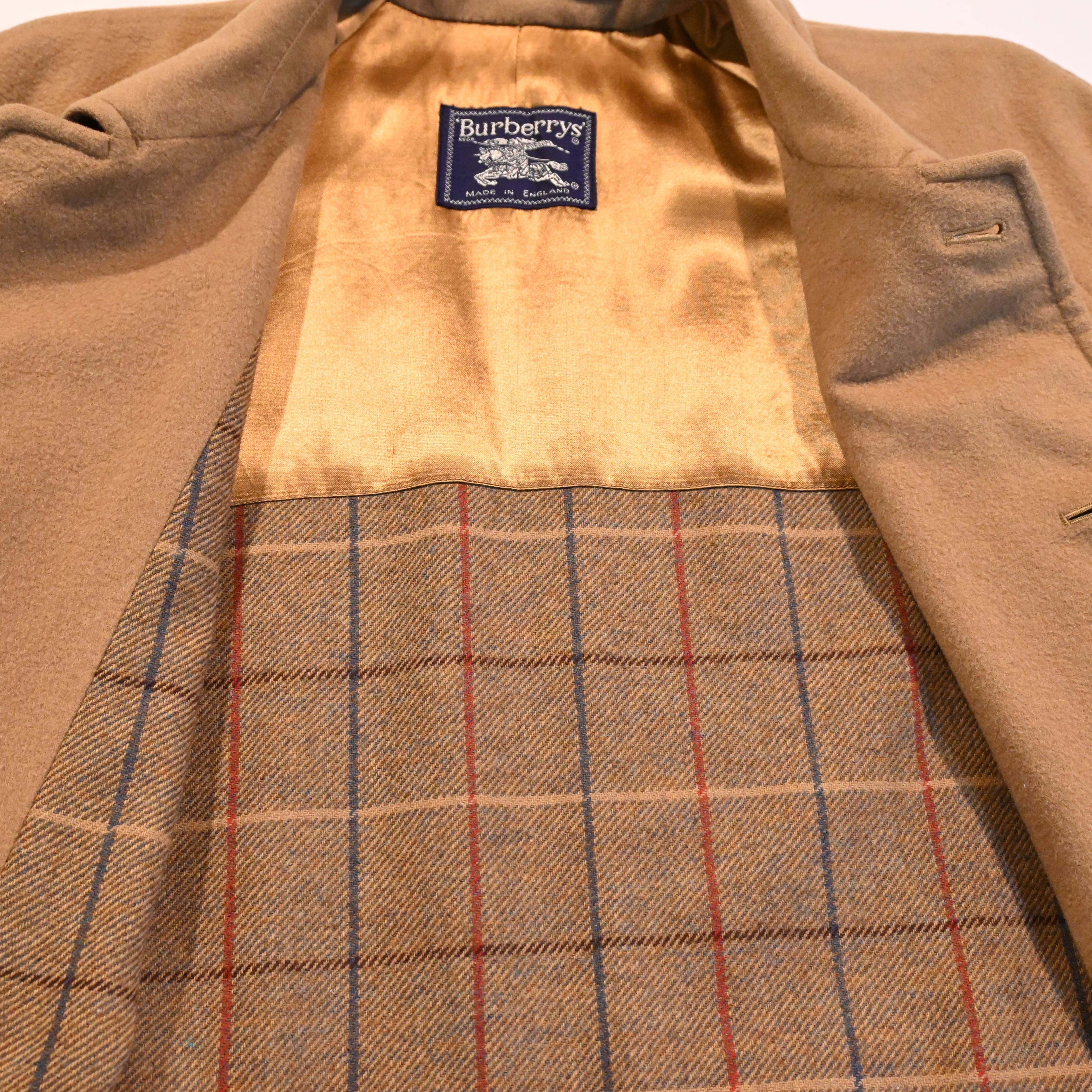 old Burberrys' wool×alpaca coat made in England バーバリー ウール 
