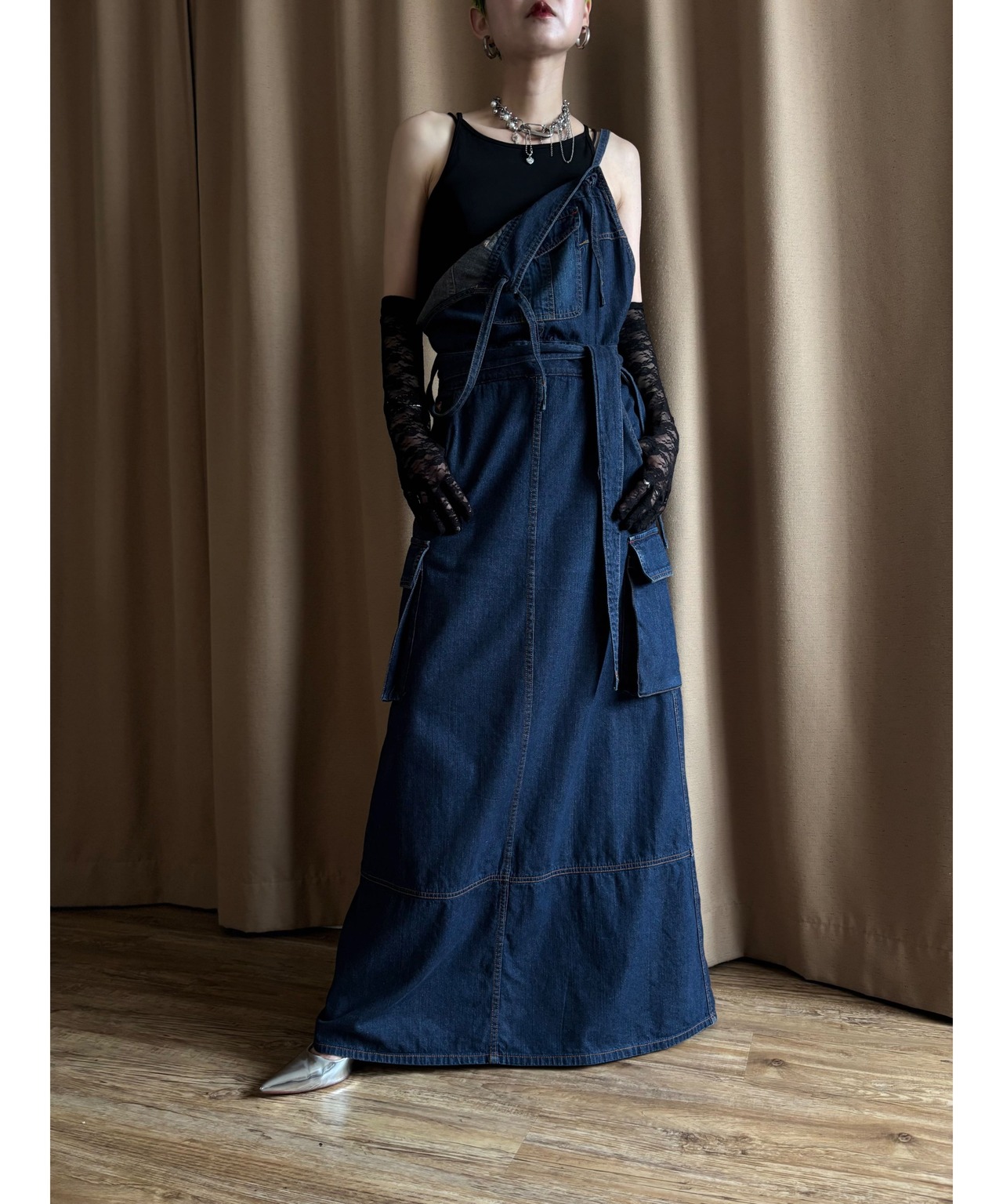 MADE IN JAPAN denim maxi dress-4767-6