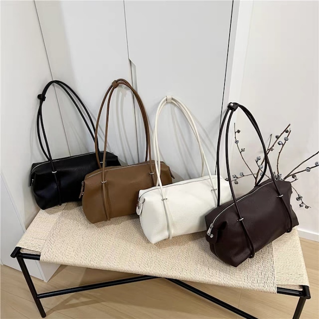 フェイクレザーボストンバッグ　　1437