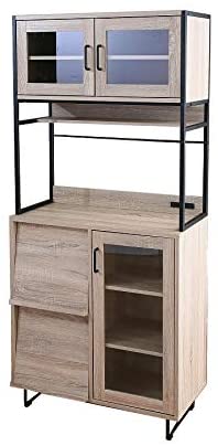 ガラス扉 キッチン収納 レンジ台 食器棚 収納 おしゃれ