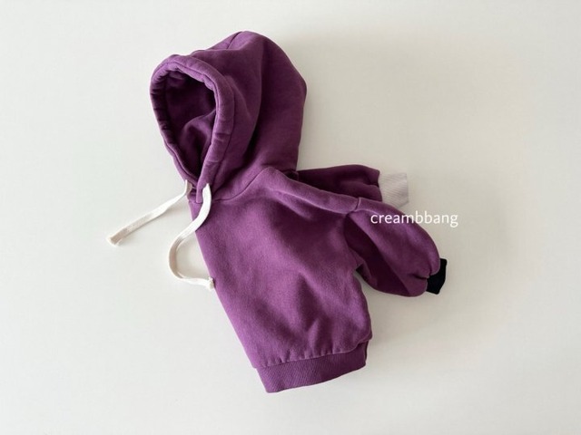 そで配色フーディ 【creambbang】