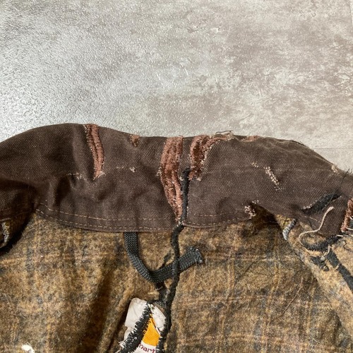 00s- Carhartt 襤褸 ダック地 ブラックデトロイトジャケット 無地 メキシコ製 XL jacket 詳細写真12