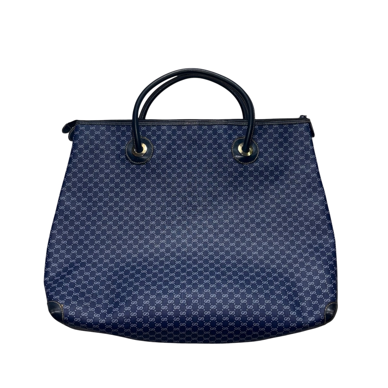 vintage GUCCI blue pvc GG tote bag