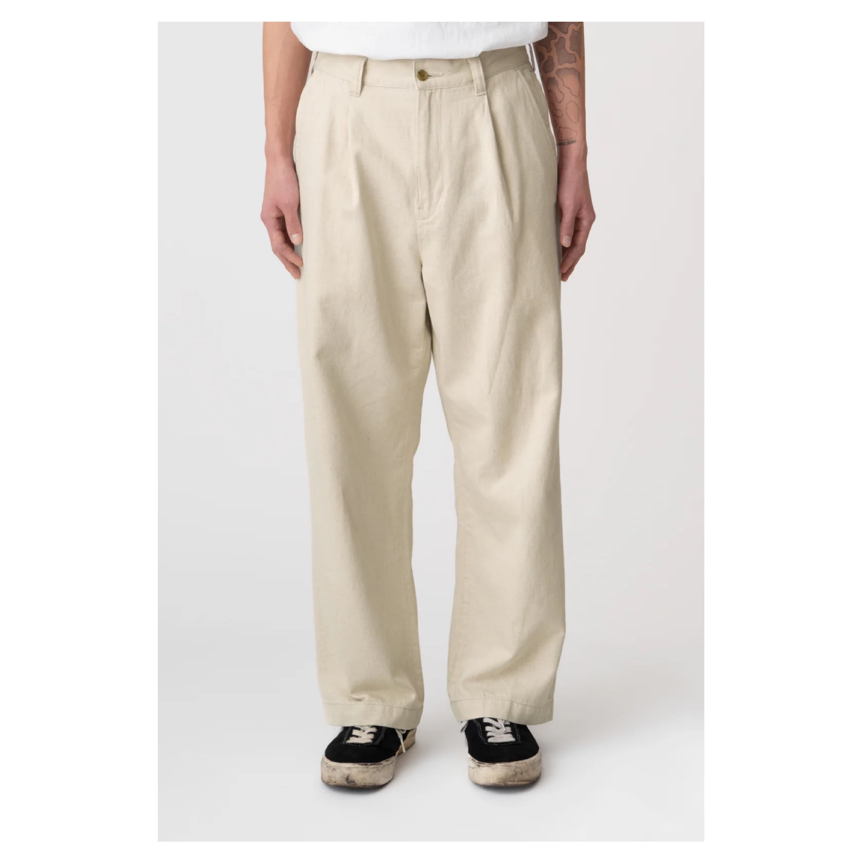 PWA / HEMP MIX DENIM SLACKS IVORY | THE NEWAGE CLUB