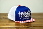 HK LOGO Checker CAP　Navy＆Red