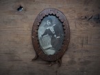 PHOTO FRAME / OVAL SCALLOP WOOD / FRANCE