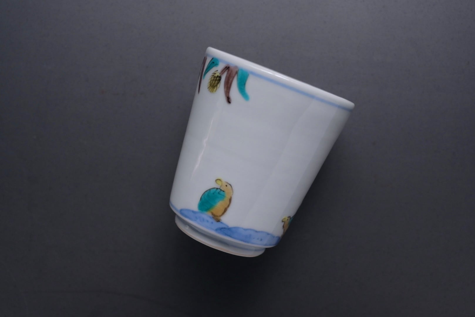 清水なお子 色絵湯呑み粟鶉文 | 鎌倉倶楽部 茶寮