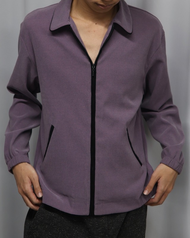 Suede-like zip blouson