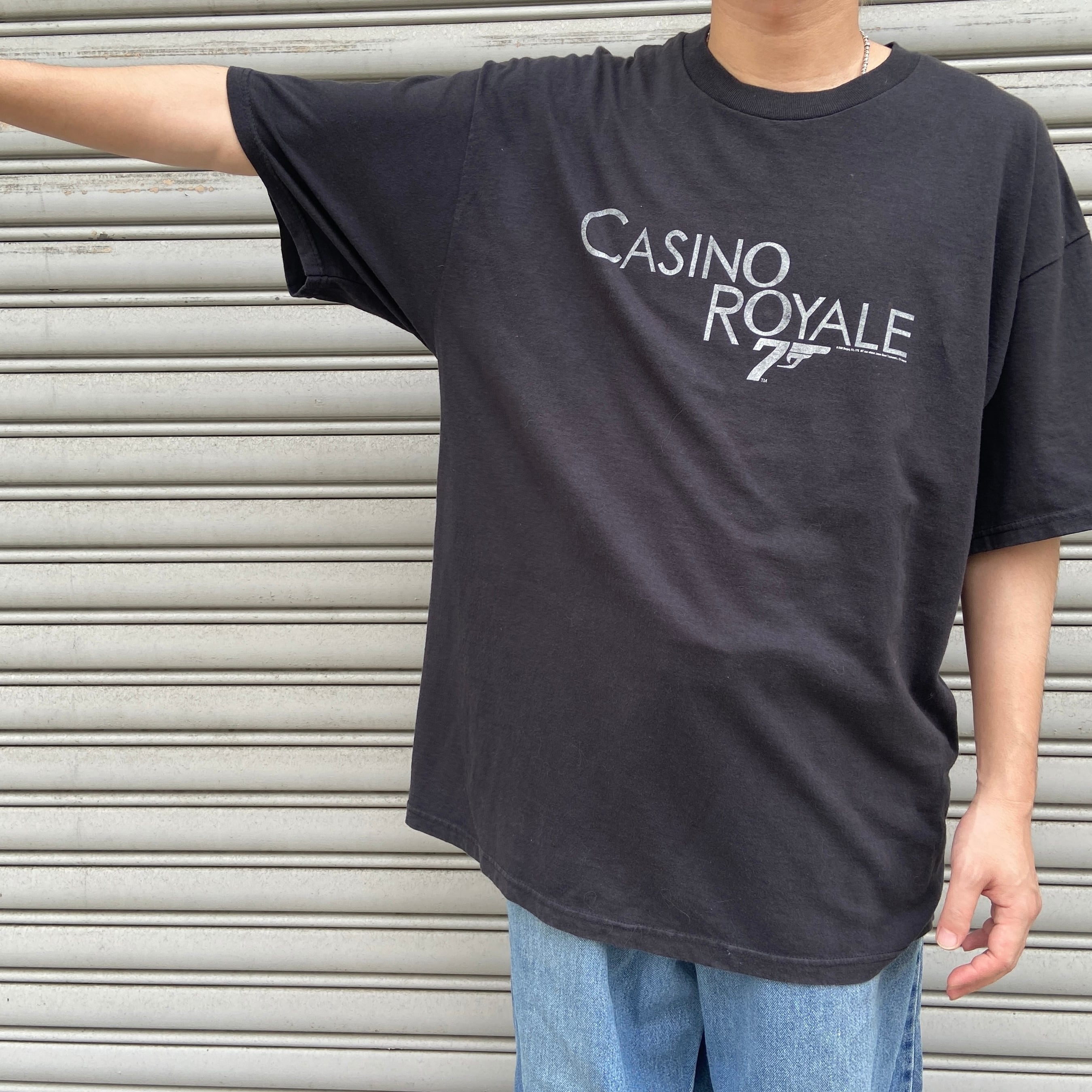 00s 007 カジノロワイヤムービーTシャツ プリントTシャツ 黒 XL | 古着