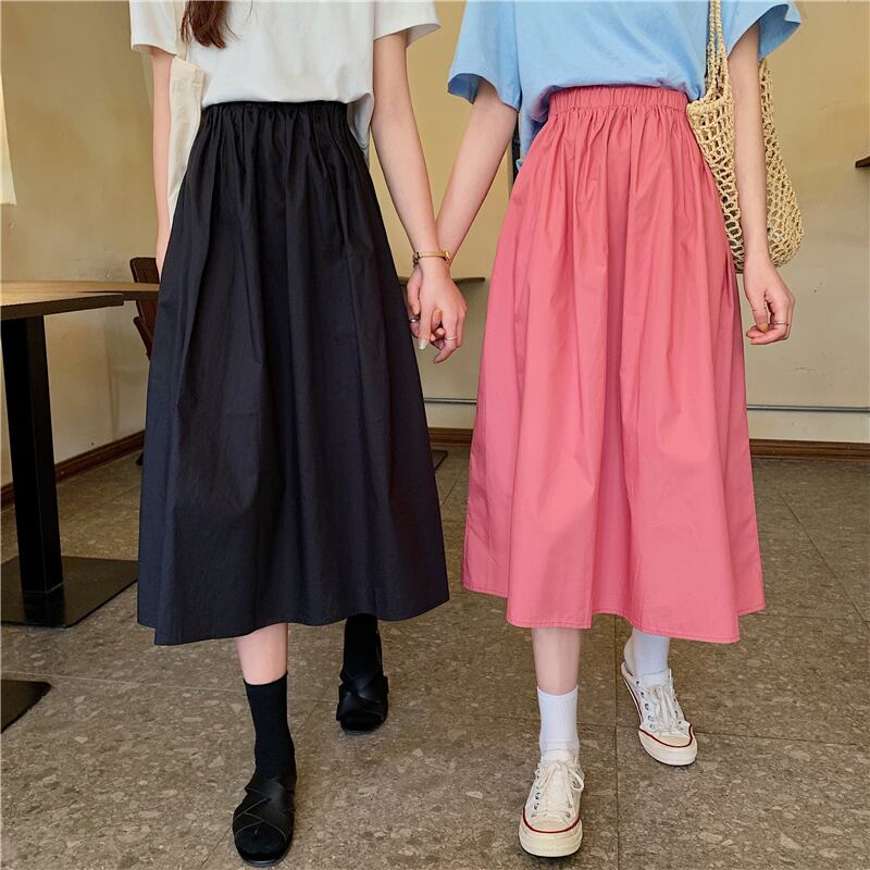 Aラインスカート スプリングスタイルスタンダードハイウェストウェスト レトロ 春物 萌量不足23161094713