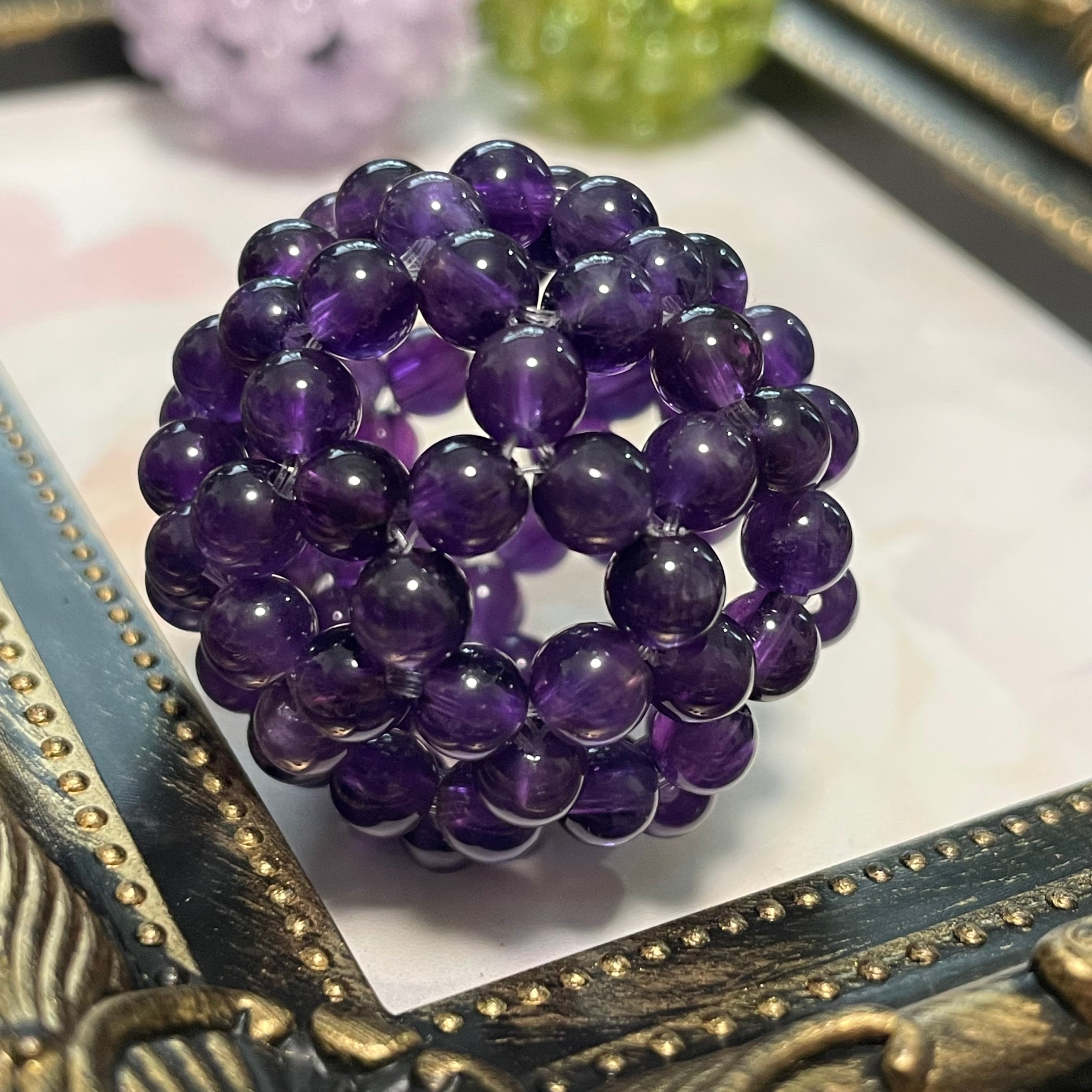 アメジスト亀さん✨️オルゴナイト オルゴナイトOmochiの世界館 ローズ