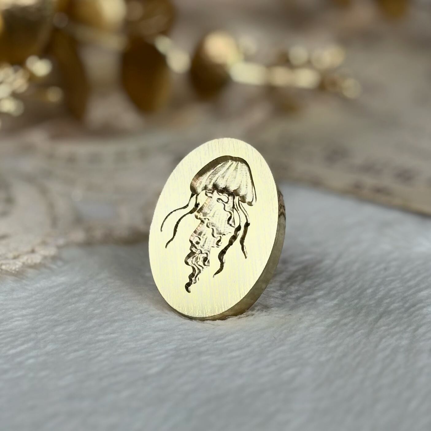 【縦30㎜×横20㎜】クラゲ2【スタンプヘッド】#SWH-83